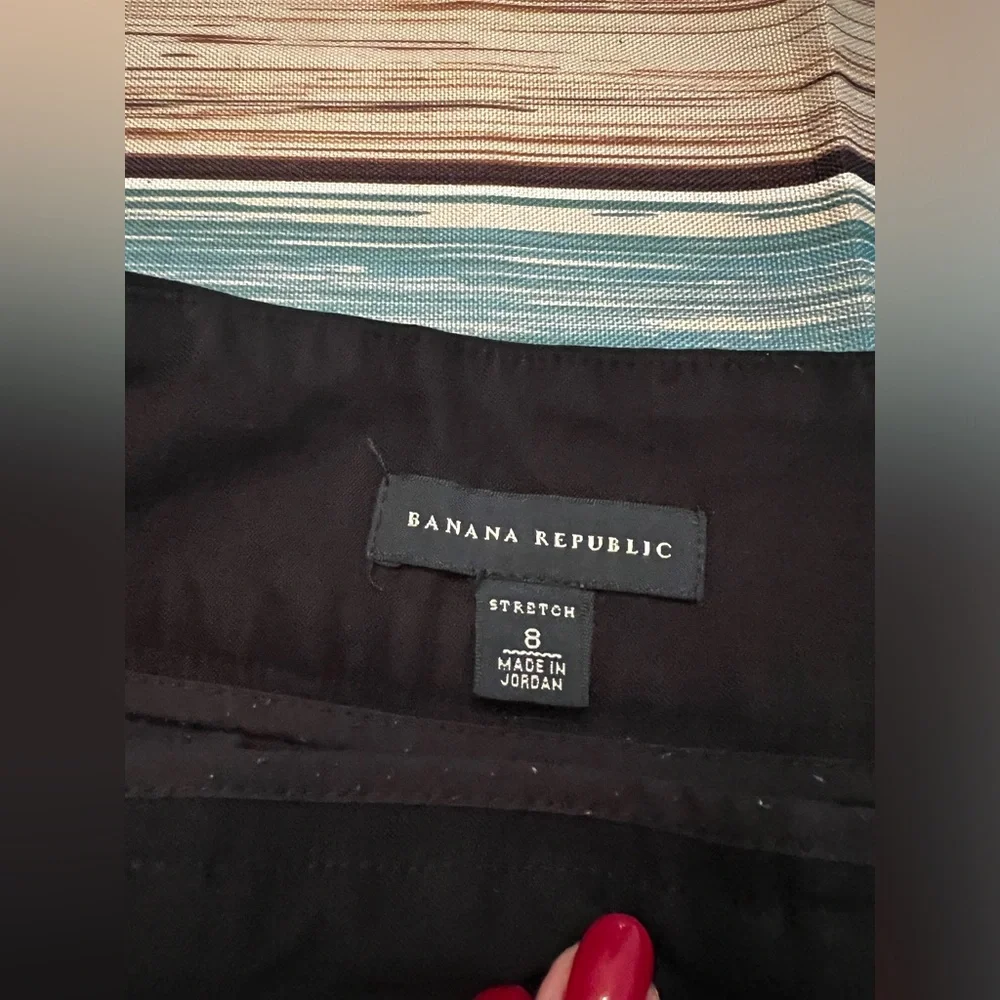 Banana Republic Black Stretch High Waisted Pencil Skirt With Pockets size 8 - Picture 4 of 7